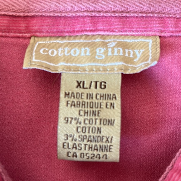Vintage Cotton Ginny!! Pink corduroy “pearl” button shirt - Picture 12 of 13